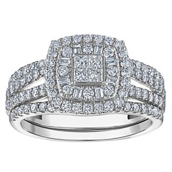 NaturaLux™ Sterling Silver 1 Carat T.W. Lab-Grown Diamond Ring