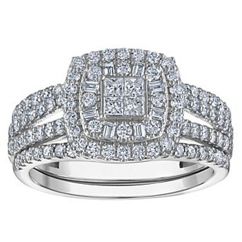 NaturaLux™ Sterling Silver 1 Carat T.W. Lab-Grown Diamond Ring