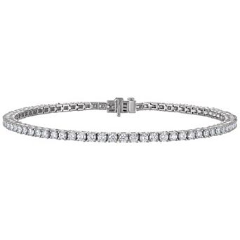 NaturaLux™ Sterling Silver 2 1/2 Carat T.W. Lab-Grown Diamond Bracelet