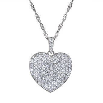 NaturaLux™ Sterling Silver 2 Carat T.W. Lab-Grown Diamond Necklace