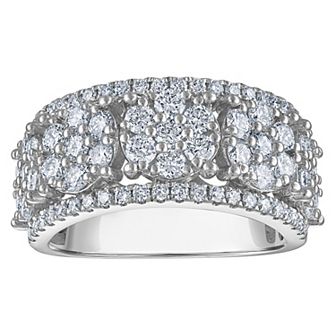 NaturaLux™ Sterling Silver 2 Carat T.W. Lab-Grown Diamond Ring