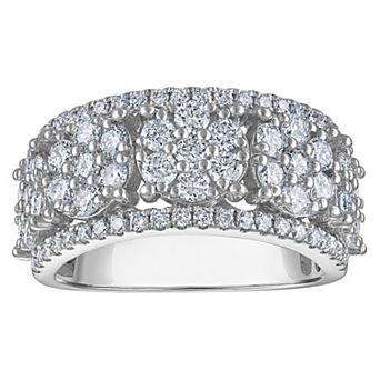 NaturaLux™ Sterling Silver 2 Carat T.W. Lab-Grown Diamond Ring