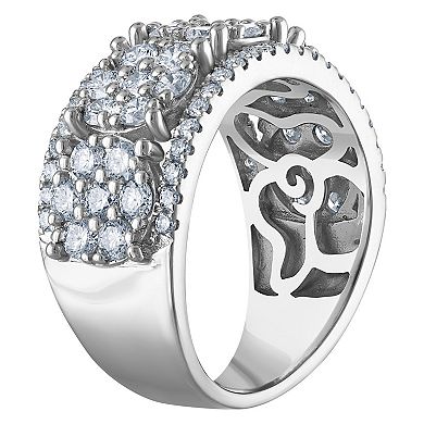 NaturaLux™ Sterling Silver 2 Carat T.W. Lab-Grown Diamond Ring
