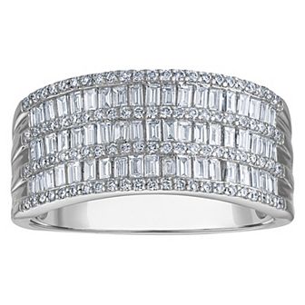 NaturaLux™ Sterling Silver 1 Carat T.W. Lab-Grown Diamond Ring
