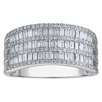 NaturaLux™ Sterling Silver 1 Carat T.W. Lab-Grown Diamond Ring