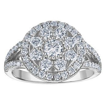 NaturaLux™ Sterling Silver 1 1/3 Carat T.W. Lab-Grown Diamond Ring