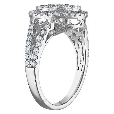 NaturaLux™ Sterling Silver 1 1/3 Carat T.W. Lab-Grown Diamond Ring