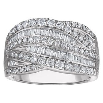 NaturaLux™ Sterling Silver 1 Carat T.W. Lab-Grown Diamond Ring