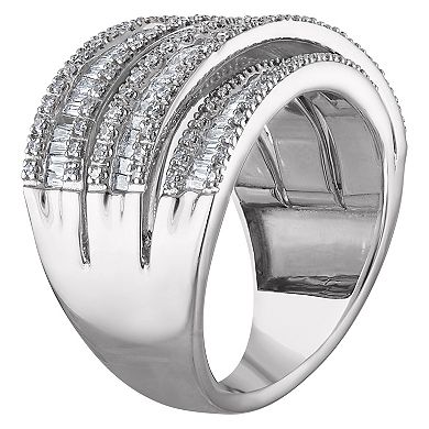 NaturaLux™ Sterling Silver 1 Carat T.W. Lab-Grown Diamond Ring