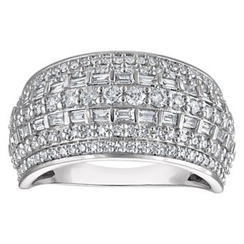 NaturaLux™ Sterling Silver 1 1/4 Carat T.W. Lab-Grown Diamond Ring