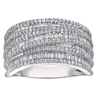 NaturaLux™ Sterling Silver 1 Carat T.W. Lab-Grown Diamond Ring