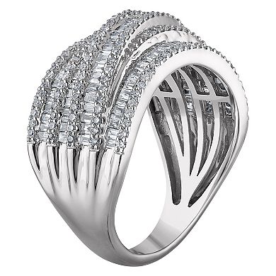 NaturaLux™ Sterling Silver 1 Carat T.W. Lab-Grown Diamond Ring