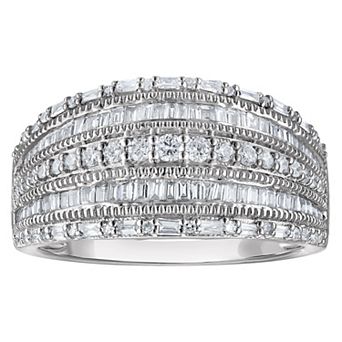 NaturaLux™ Sterling Silver 3/4 Carat T.W. Lab-Grown Diamond Ring