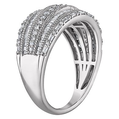 NaturaLux™ Sterling Silver 3/4 Carat T.W. Lab-Grown Diamond Ring