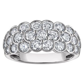 NaturaLux™ Sterling Silver 2 Carat T.W. Lab-Grown Diamond Ring