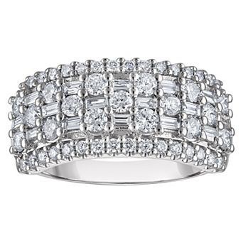 NaturaLux™ Sterling Silver 1 1/2 Carat T.W. Lab-Grown Diamond Ring