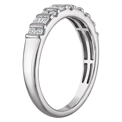 NaturaLux™ Sterling Silver 1/4 Carat T.W. Lab-Grown Diamond Ring