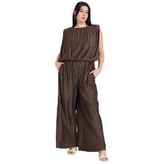 June + Vie Women's Plus Size Plisse Dolman-Sleeve Cropped Top