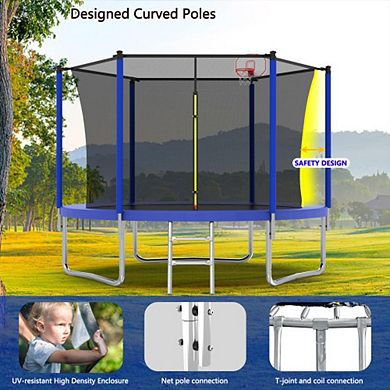 8FT TRAMPOLINE Classic Straight Pole Trampoline Series Safe Durable and Perfect for Endless Joy