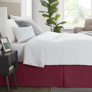 Nestl Bedding Pleated Bed Skirt - Luxury Microfiber Dust Ruffle, 14” Tailored Drop
