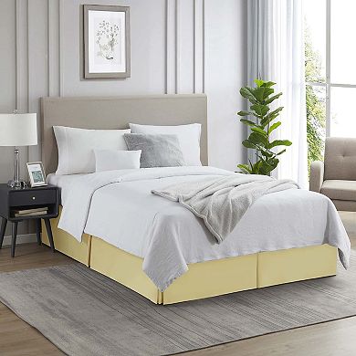 Nestl Bedding Pleated Bed Skirt - Luxury Microfiber Dust Ruffle, 14” Tailored Drop