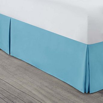 Nestl Bedding Pleated Bed Skirt - Luxury Microfiber Dust Ruffle, 14” Tailored Drop