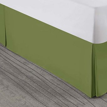 Nestl Bedding Pleated Bed Skirt - Luxury Microfiber Dust Ruffle, 14” Tailored Drop