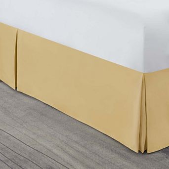 Nestl Bedding Pleated Bed Skirt - Luxury Microfiber Dust Ruffle, 14” Tailored Drop