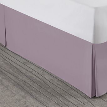 Nestl Bedding Pleated Bed Skirt - Luxury Microfiber Dust Ruffle, 14” Tailored Drop