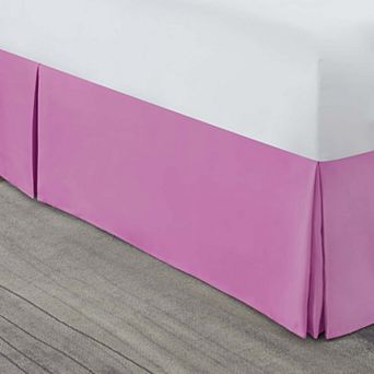 Nestl Bedding Pleated Bed Skirt - Luxury Microfiber Dust Ruffle, 14” Tailored Drop