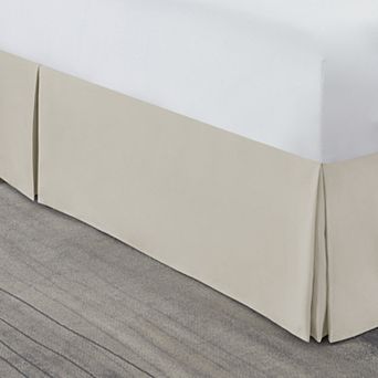 Nestl Bedding Pleated Bed Skirt - Luxury Microfiber Dust Ruffle, 14” Tailored Drop