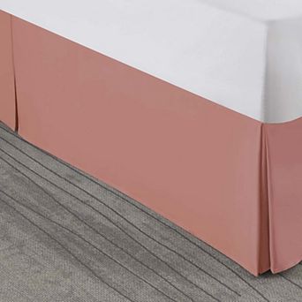 Nestl Bedding Pleated Bed Skirt - Luxury Microfiber Dust Ruffle, 14” Tailored Drop