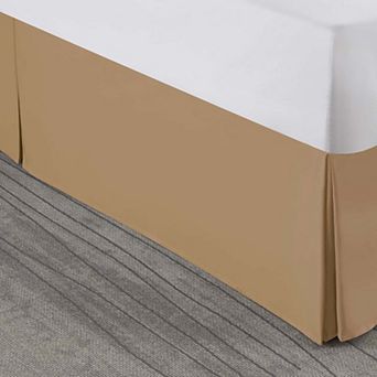 Nestl Bedding Pleated Bed Skirt - Luxury Microfiber Dust Ruffle, 14” Tailored Drop