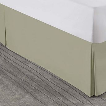 Nestl Bedding Pleated Bed Skirt - Luxury Microfiber Dust Ruffle, 14” Tailored Drop