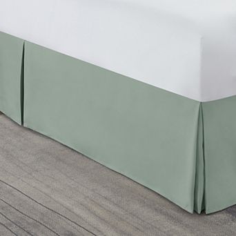 Nestl Bedding Pleated Bed Skirt - Luxury Microfiber Dust Ruffle, 14” Tailored Drop