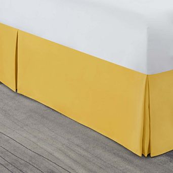 Nestl Bedding Pleated Bed Skirt - Luxury Microfiber Dust Ruffle, 14” Tailored Drop