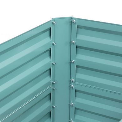 Sunnydaze Rectangle-Shaped Galvanized Steel Raised Planter Bed