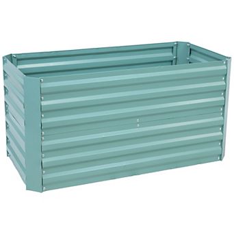 Sunnydaze Rectangle-Shaped Galvanized Steel Raised Planter Bed