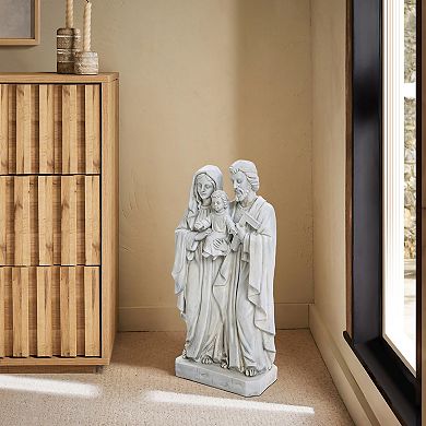 LuxenHome Off White Polyresin Holy Family 1.6-Feet Tall Statue