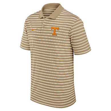 Men's Nike Tan Tennessee Volunteers Athletic Prep Striped Dri-FIT Polo