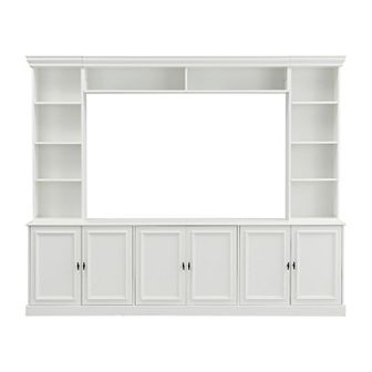 Merax 97.4"W Elegant 4 pc Wall Unit Entertainment Center with Bookshelf for TVs Up to 70"