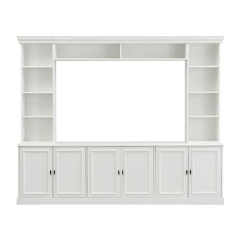 Merax 97.4"W Elegant 4 pc Wall Unit Entertainment Center with Bookshelf for TVs Up to 70"