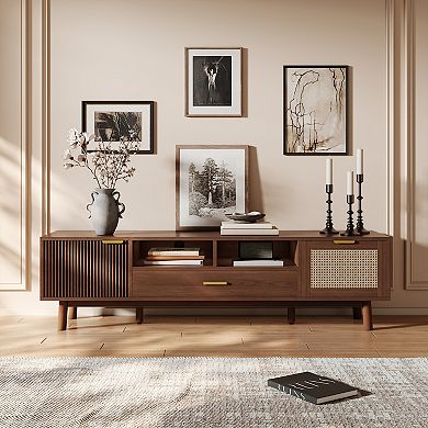 Merax Wood Fashionable TV Stand for 75" TVs, Modern TV Consoles