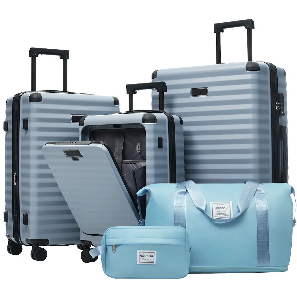Merax 5-Piece Hardside Luggage Set with Spinner Wheels, TSA Lock