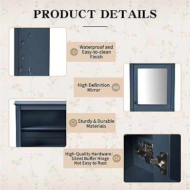 Merax Wall Mounted Bathroom Storage Cabinet with Mirror