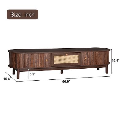 Merax Modern Design TV Stand for 75" TVs, Media Console TV Cabinet