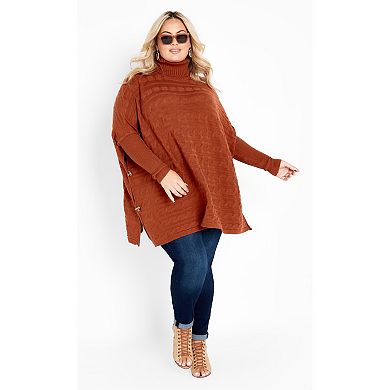 Avenue Women's Plus Size Bella Poncho Sweater