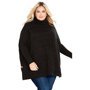 Avenue Women's Plus Size Bella Poncho Sweater