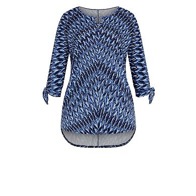 Avenue Women's Plus Size Analise Chevron Top
