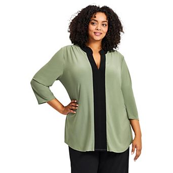 Avenue Women's Plus Size Audrey Colorblock Tunic